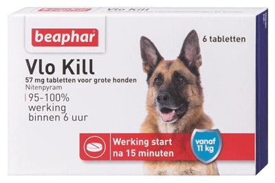 Beaphar Vlo Kill+ voor grote hond vanaf 11 kg, 6 tabletten