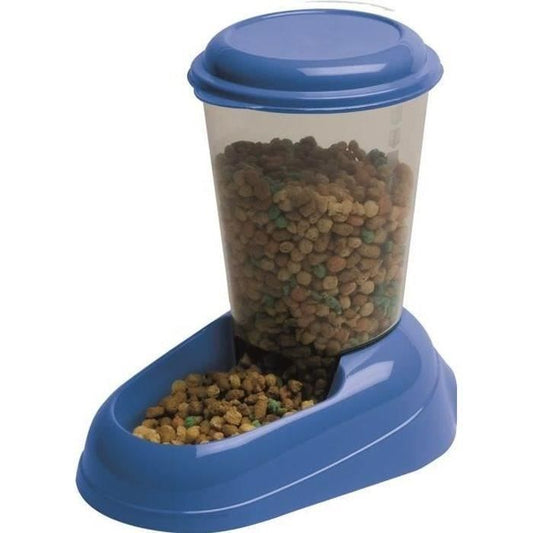 FERPLAST Dispenser Zenith 3L kunststof - 29,2x20,2x28,8 - Blauw - Hond en kat